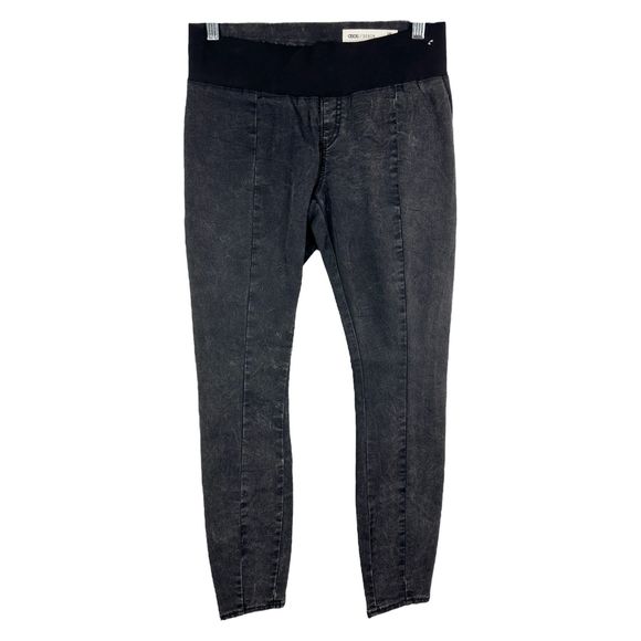 ASOS Size 4 Jeans Black Skinny Pull On‎ Elastic Waist Pockets Denim Womens 1018 - Picture 9 of 9